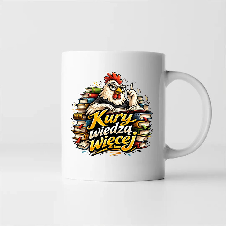 Kury wiedzą więcej - kubek na prezent