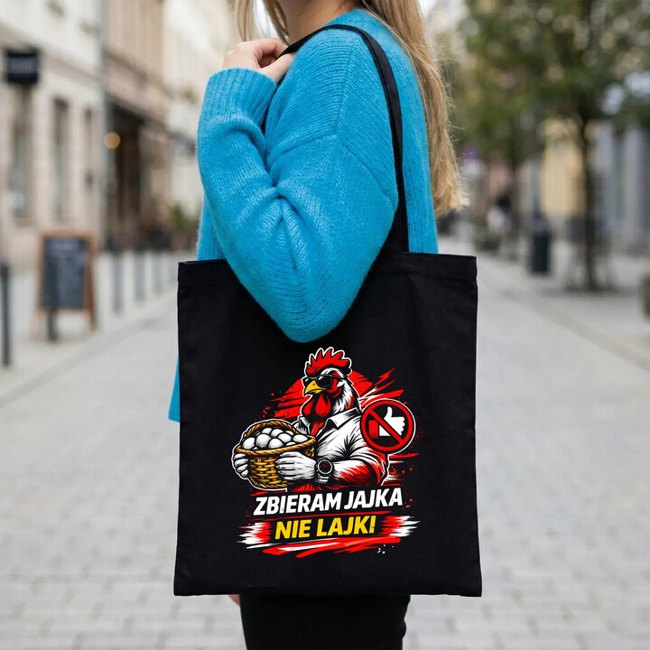 Zbieram jajka, nie lajki - torba na prezent