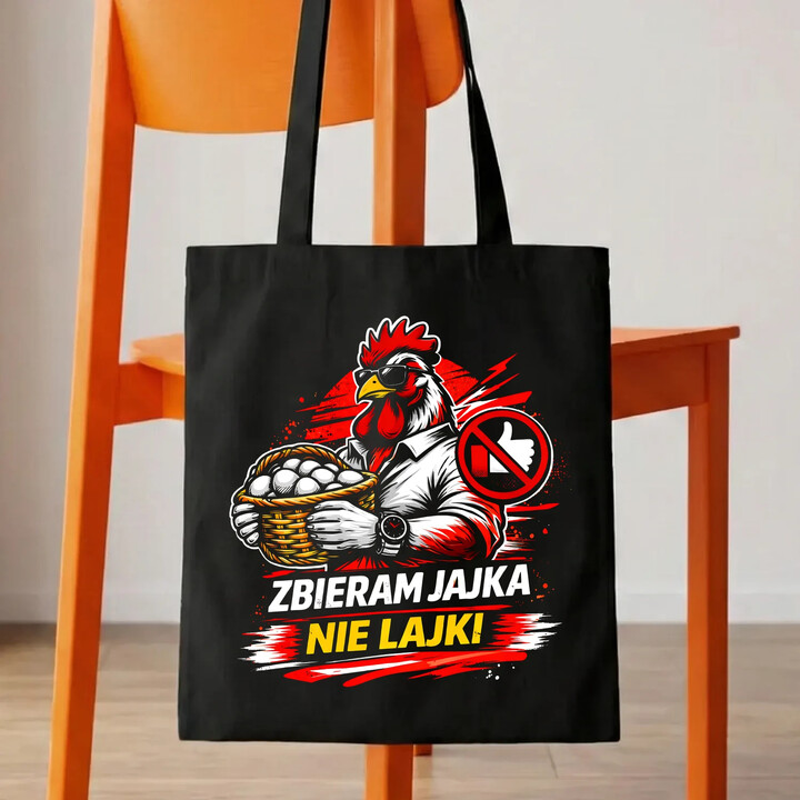 Zbieram jajka, nie lajki - torba na prezent