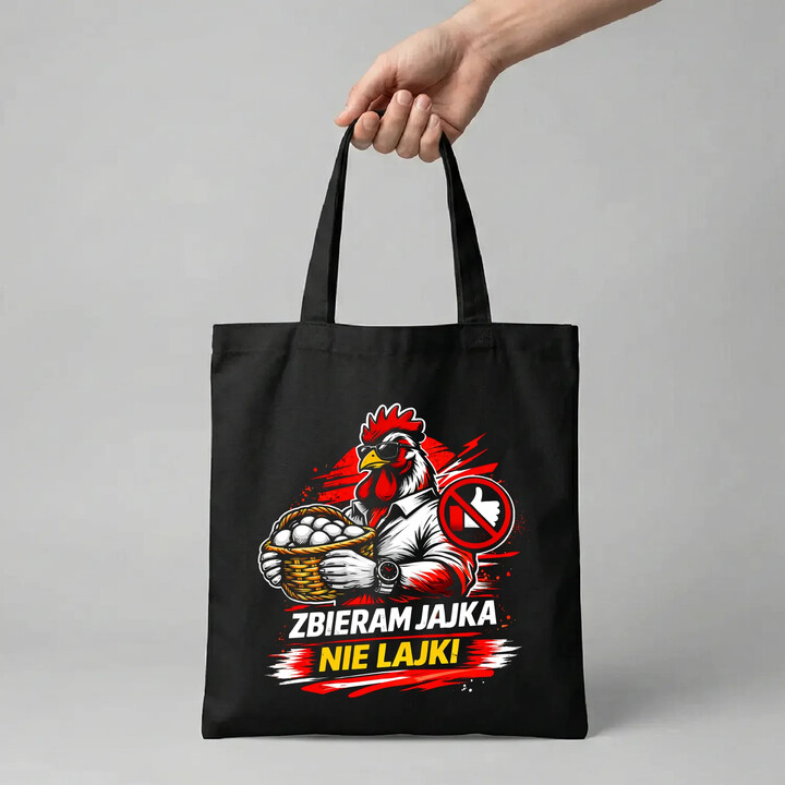 Zbieram jajka, nie lajki - torba na prezent