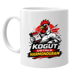 Kogut ustala harmonogram - kubek na prezent