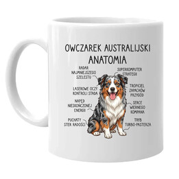 Owczarek Australijski - anatomia - kubek na prezent