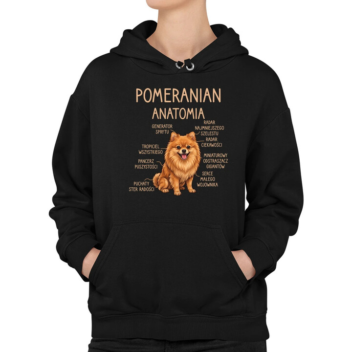 Pomeranian - anatomia - damska bluza na prezent