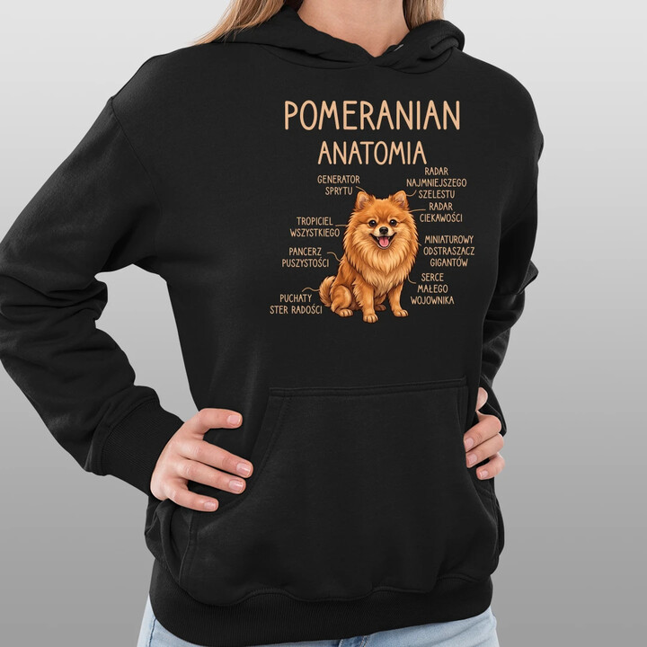 Pomeranian - anatomia - damska bluza na prezent