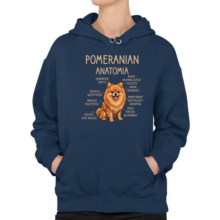 Pomeranian - anatomia - damska bluza na prezent
