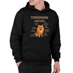 Pomeranian - anatomia - męska bluza na prezent