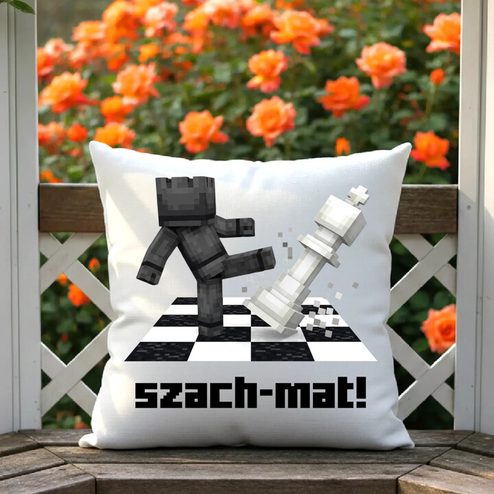 Szach-mat! - poduszka na prezent