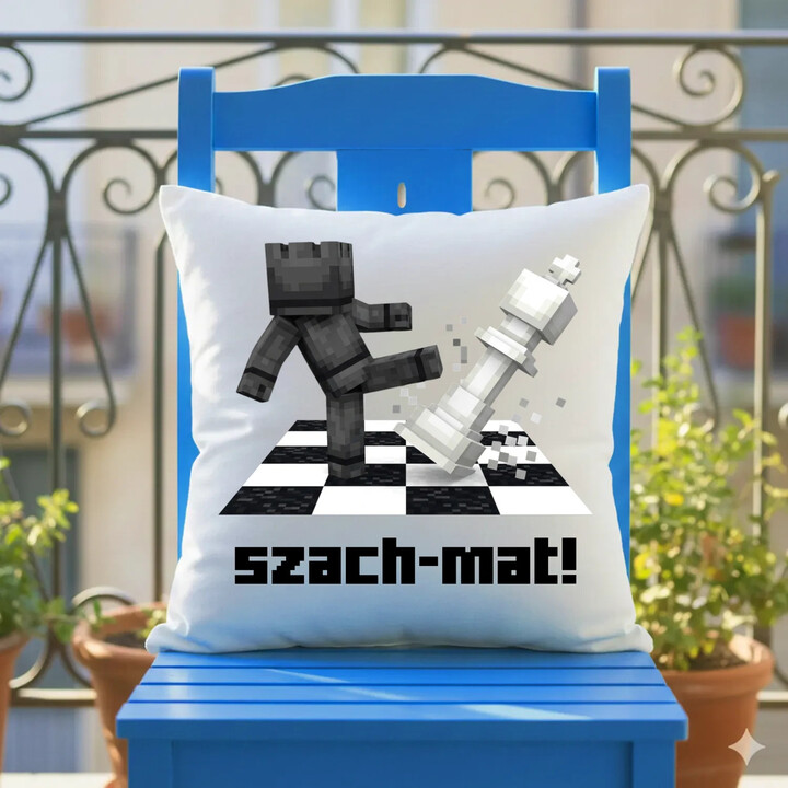 Szach-mat! - poduszka na prezent