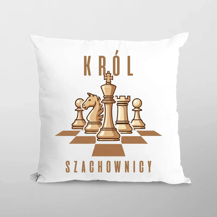 Król szachownicy - poduszka na prezent