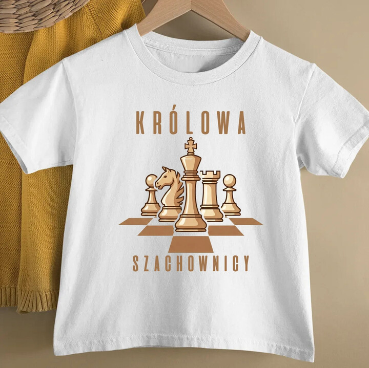 Królowa szachownicy - dziecięca koszulka na prezent