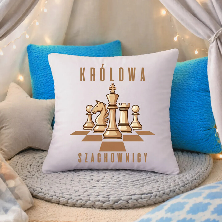 Królowa szachownicy - poduszka na prezent
