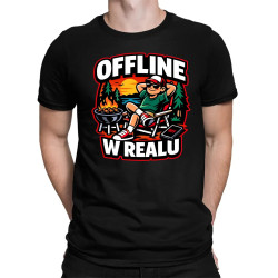 Offline w realu - męska koszulka na prezent