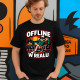 Offline w realu - męska koszulka na prezent