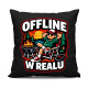 Offline w realu - czarna poduszka na prezent