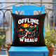 Offline w realu - czarna poduszka na prezent