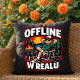 Offline w realu - czarna poduszka na prezent