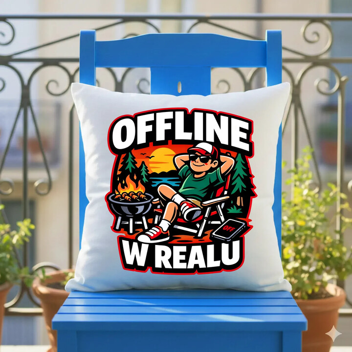 Offline w realu - poduszka na prezent