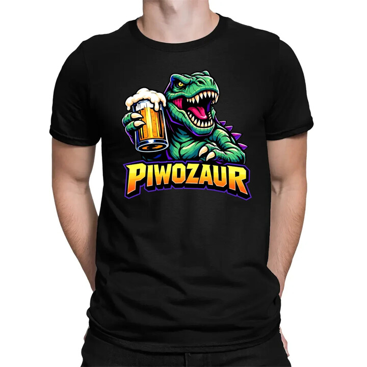 Piwozaur - męska koszulka na prezent