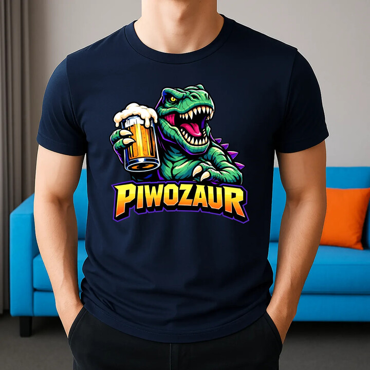 Piwozaur - męska koszulka na prezent