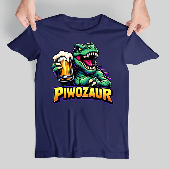 Piwozaur - męska koszulka na prezent