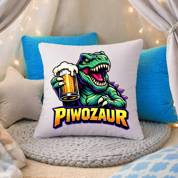 Piwozaur - poduszka na prezent