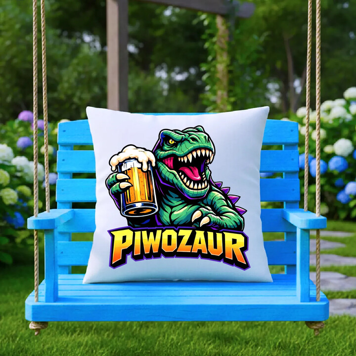 Piwozaur - poduszka na prezent