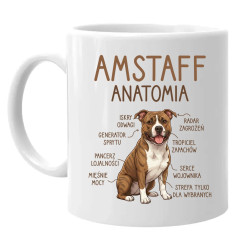 Amstaff anatomia - kubek na prezent