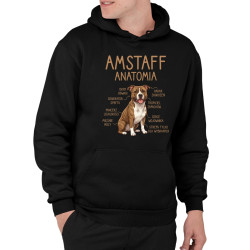 Amstaff anatomia - męska bluza na prezent