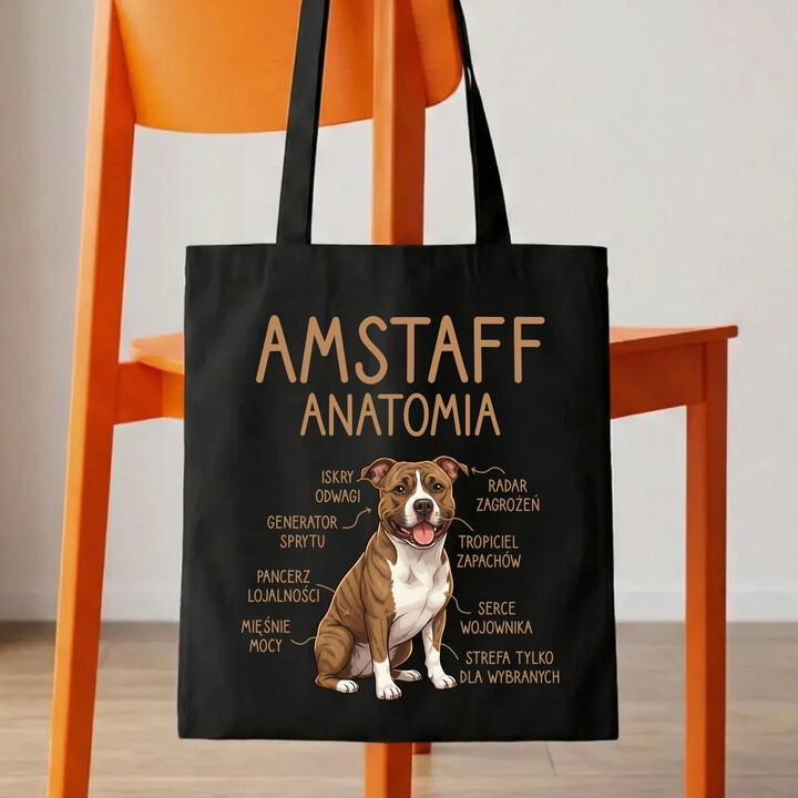 Amstaff anatomia - torba na prezent