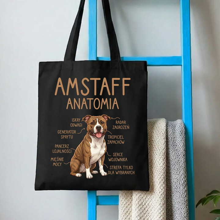 Amstaff anatomia - torba na prezent