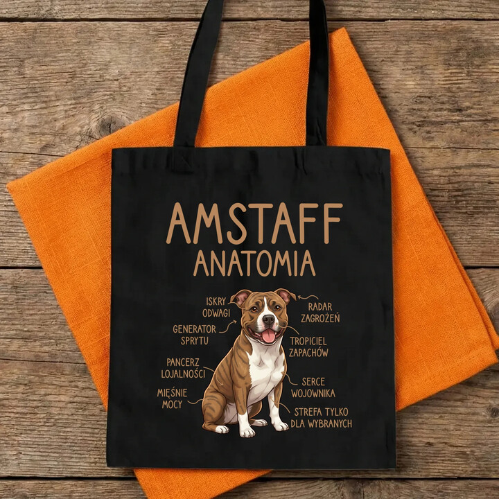 Amstaff anatomia - torba na prezent