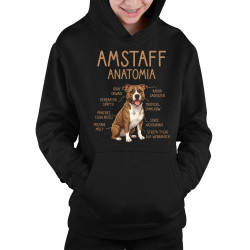 Amstaff anatomia - dziecięca bluza na prezent