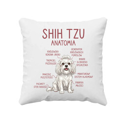 Shih Tzu  anatomia - poduszka na prezent