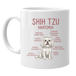 Shih Tzu  anatomia - kubek na prezent