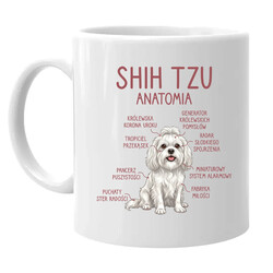 Shih Tzu  anatomia - kubek na prezent