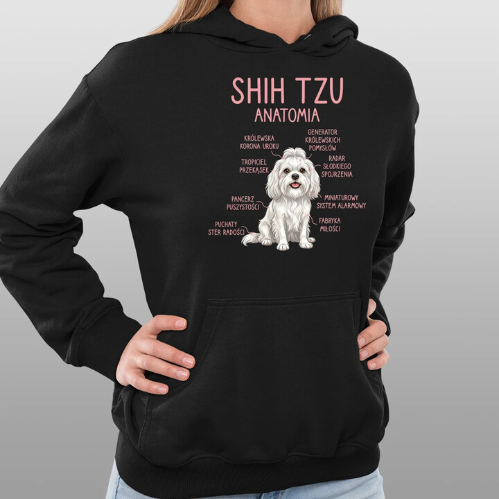 Shih Tzu  anatomia - damska bluza na prezent