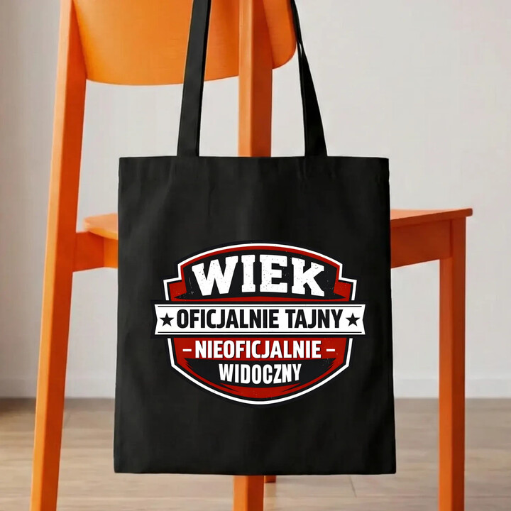 Wiek - oficjalnie tajny, nieoficjalnie widoczny - torba na prezent