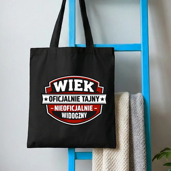 Wiek - oficjalnie tajny, nieoficjalnie widoczny - torba na prezent