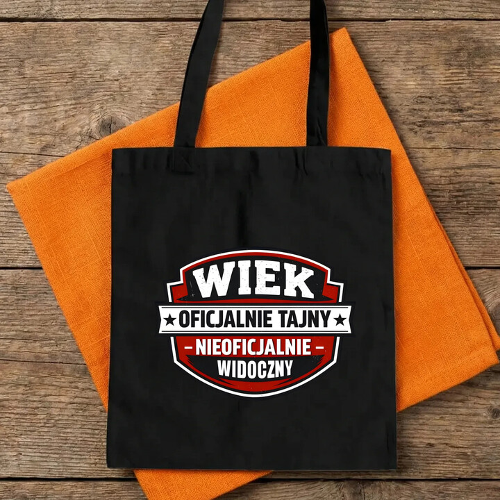 Wiek - oficjalnie tajny, nieoficjalnie widoczny - torba na prezent