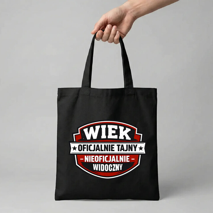 Wiek - oficjalnie tajny, nieoficjalnie widoczny - torba na prezent