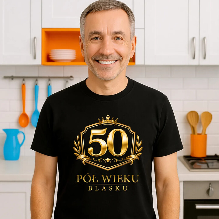50 - pół wieku blasku - męska koszulka na prezent