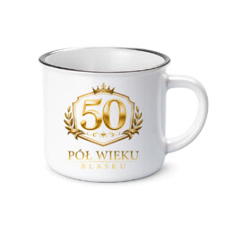 50 - pół wieku blasku - kubek emaliowany na prezent