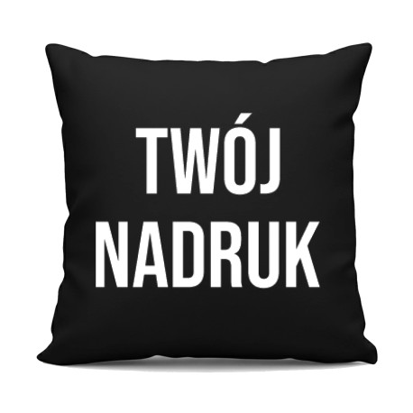 Czarna poduszka z własnym nadrukiem