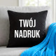 Czarna poduszka z własnym nadrukiem
