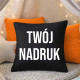 Czarna poduszka z własnym nadrukiem
