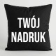 Czarna poduszka z własnym nadrukiem