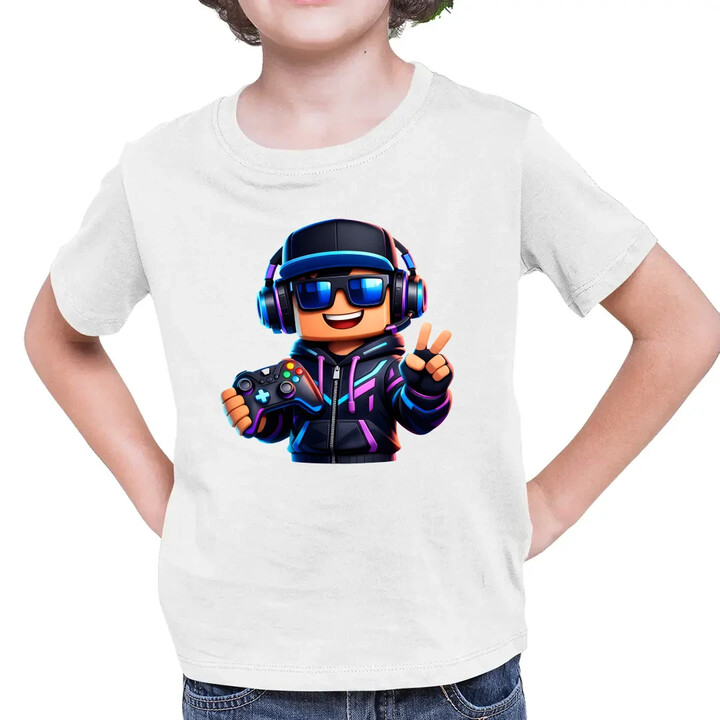 Gamer z padem - dziecięca koszulka na prezent
