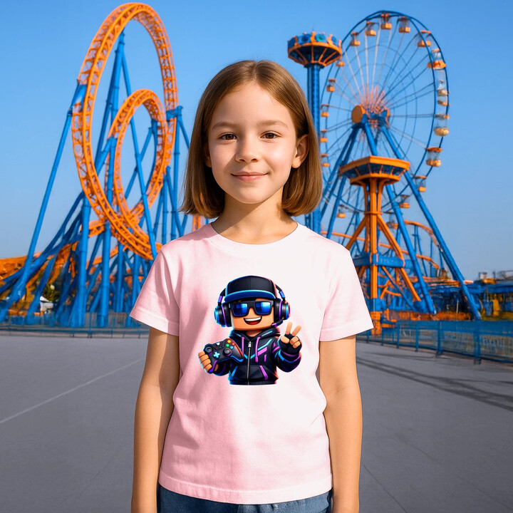 Gamer z padem - dziecięca koszulka na prezent
