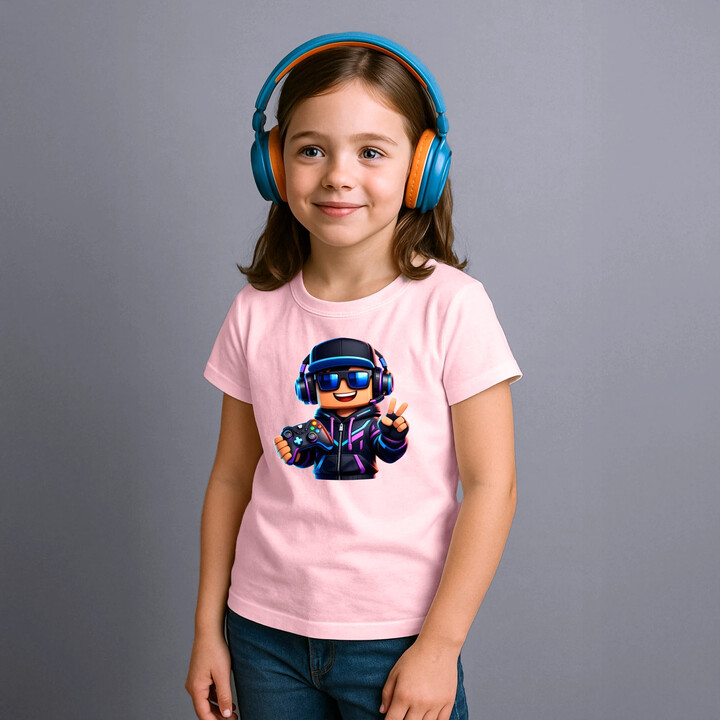 Gamer z padem - dziecięca koszulka na prezent