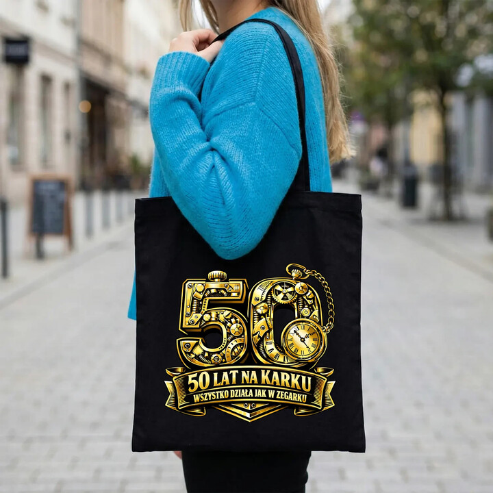 50 lat na karku, wszystko działa jak w zegarku - torba na prezent